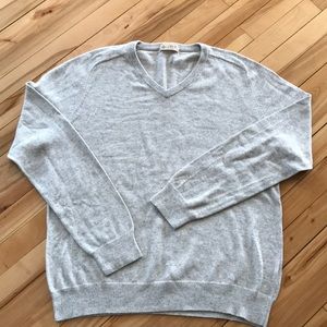 J crew cotton/cashmere V neck sweater Large